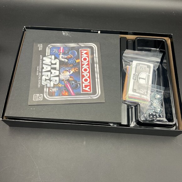 Star Wars Monopoly 40th Anniversary Sp Edition Disney Hasbro Complete Box Damage - Picture 5 of 12
